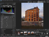 Grundeinstellungen, unten links lassen sich weitere Tools einblenden
